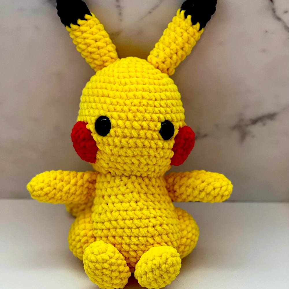 Handmade Crochet Pikachu Plushie